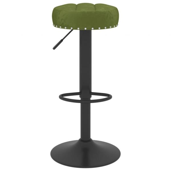 Barhocker 2 Stk. Hellgrün Samt 