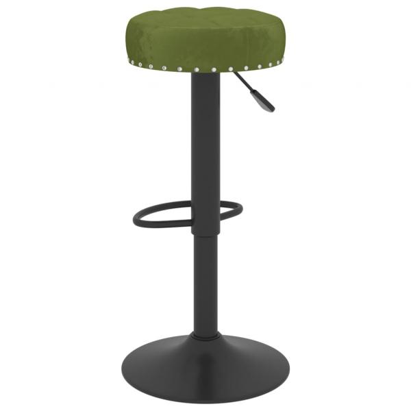 Barhocker 2 Stk. Hellgrün Samt 