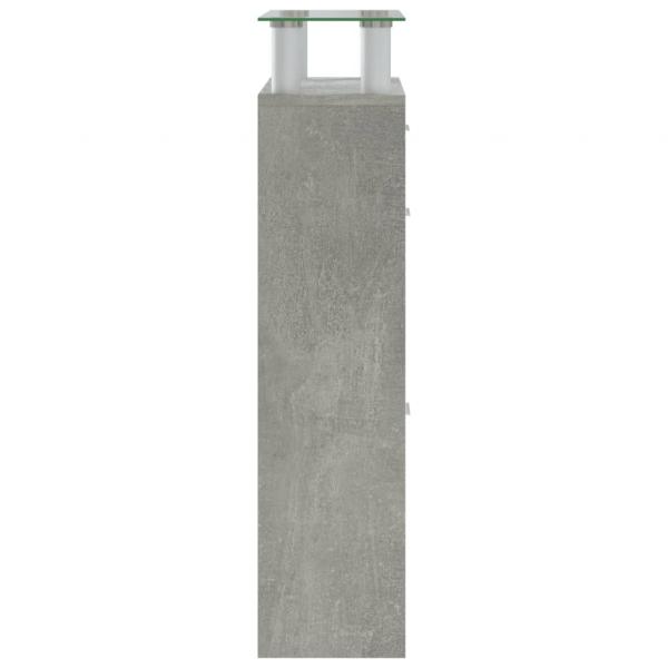 Schuhschrank Betongrau 63x24x104 cm Holzwerkstoff