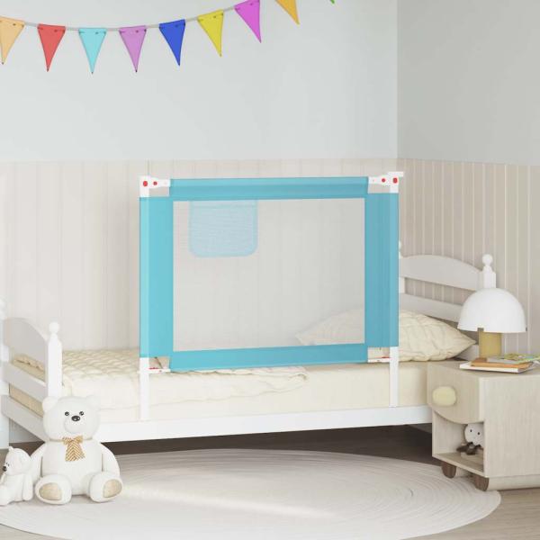 Kleinkind-Bettschutzgitter Blau 100x25 cm Stoff