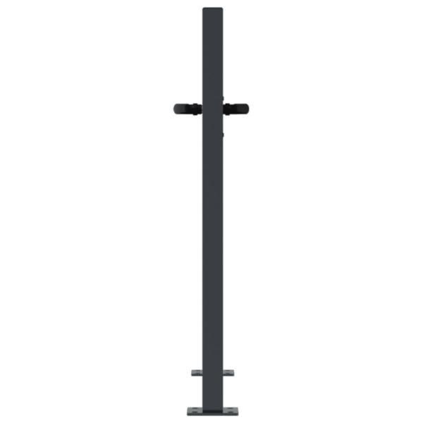 Gartentor Anthrazit 105x105 cm Stahl Bambus-Design