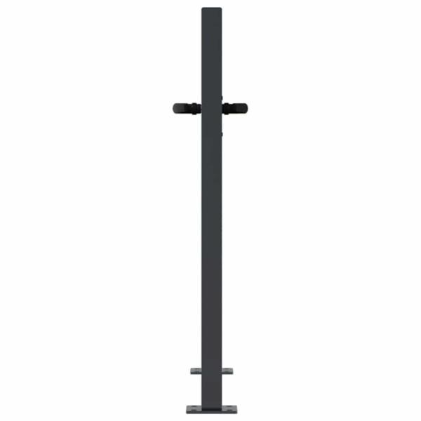 Gartentor Anthrazit 105x105 cm Stahl Bambus-Design