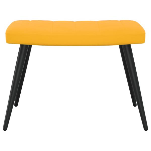 Relaxsessel mit Hocker Senfgelb Samt