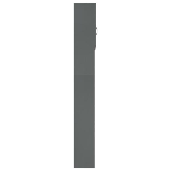 Waschmaschinenschrank Grau 64x25,5x190 cm Holzwerkstoff