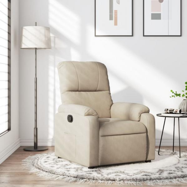 ARDEBO.de - Relaxsessel Creme Mikrofasergewebe