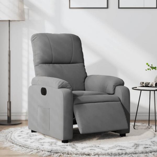 ARDEBO.de - Relaxsessel Elektrisch Dunkelgrau Mikrofasergewebe