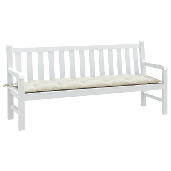 ARDEBO.de - Gartenbank-Auflage Melange Creme 180x50x7 cm Stoff