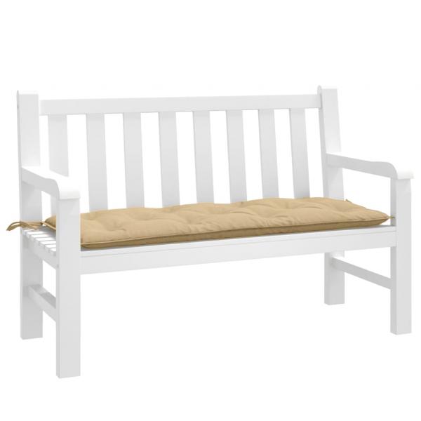 ARDEBO.de - Gartenbank-Auflage Melange Beige 120x50x7 cm Stoff
