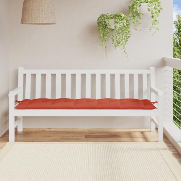 Gartenbank-Auflage Melange Rot 180x50x7 cm Stoff