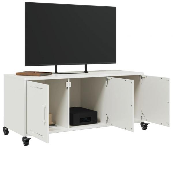 TV-Schrank Weiß 100,5x39x43,5 cm Kaltgewalzter Stahl