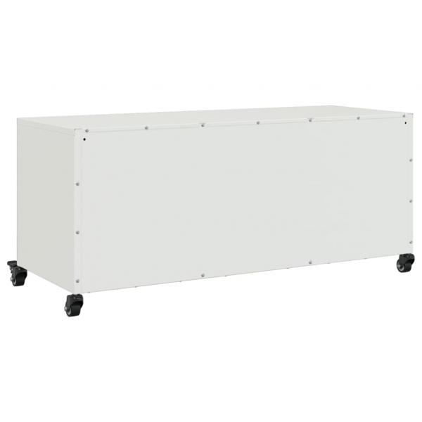 TV-Schrank Weiß 100,5x39x43,5 cm Kaltgewalzter Stahl