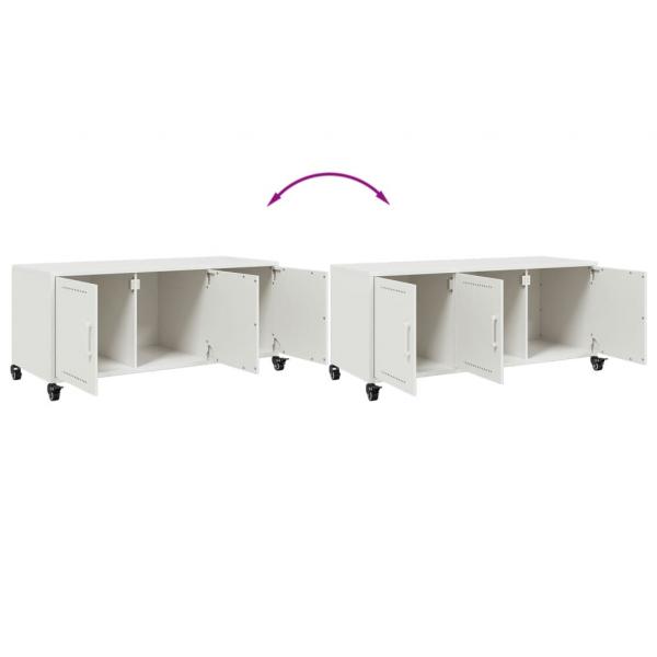 TV-Schrank Weiß 100,5x39x43,5 cm Kaltgewalzter Stahl