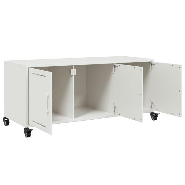TV-Schrank Weiß 100,5x39x43,5 cm Kaltgewalzter Stahl