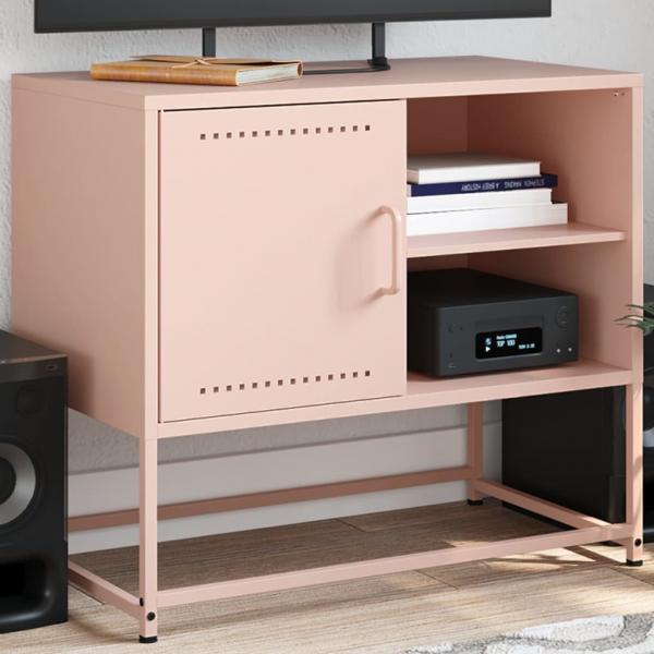 ARDEBO.de - TV-Schrank Rosa 68x39x60,5 cm Stahl