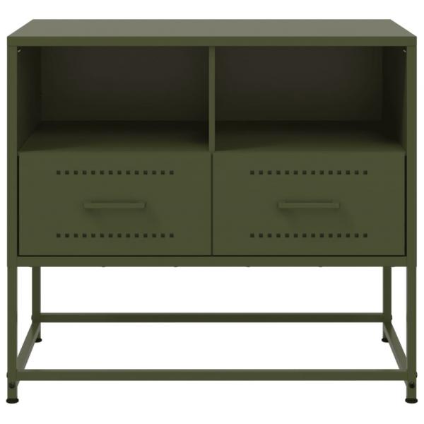 TV-Schrank Olivgrün 68x39x60,5 cm Stahl
