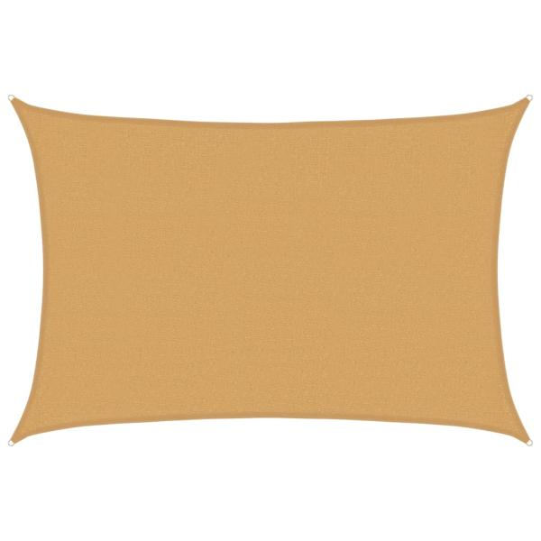 Sonnensegel 160 g/m² Rechteckig Sandfarben 2,5x3,5 m HDPE