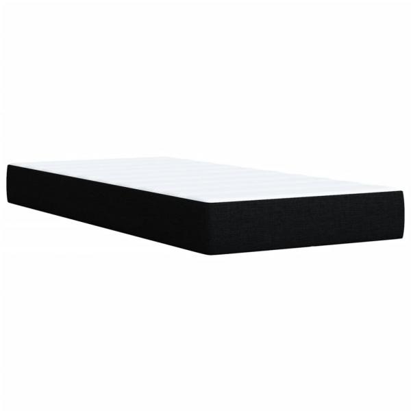 Boxspringbett mit Matratze Schwarz 80x200 cm Stoff