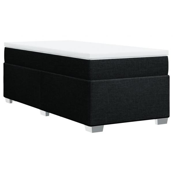 Boxspringbett mit Matratze Schwarz 80x200 cm Stoff
