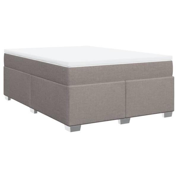 Boxspringbett mit Matratze Taupe 140x190 cm Stoff