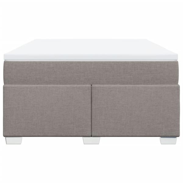 Boxspringbett mit Matratze Taupe 140x190 cm Stoff