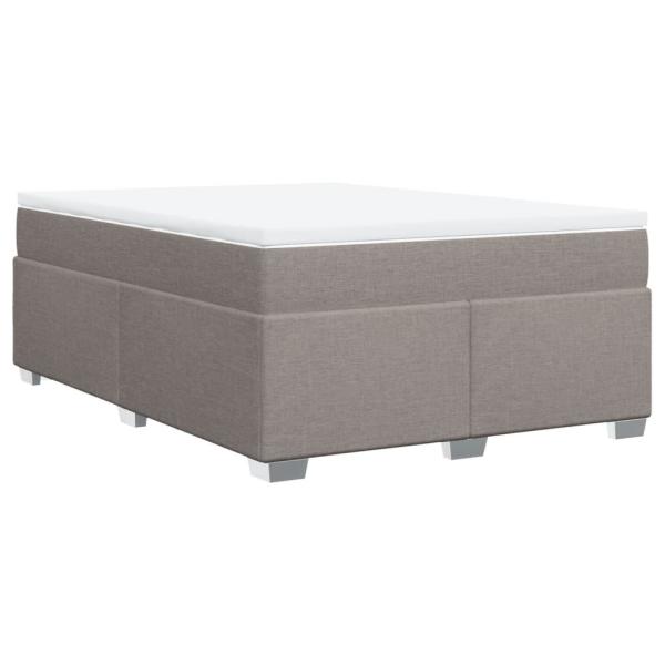 Boxspringbett mit Matratze Taupe 140x190 cm Stoff