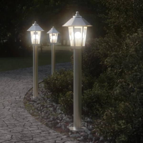 ARDEBO.de - Wegeleuchte Silbern 80 cm Edelstahl