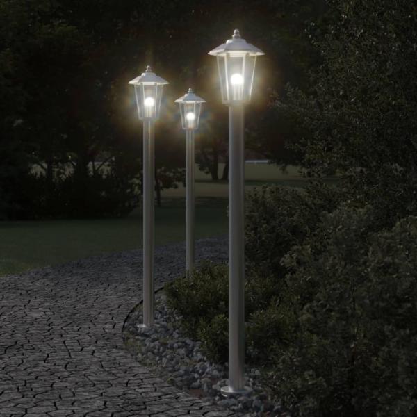 ARDEBO.de - Wegeleuchte Silbern 120 cm Edelstahl