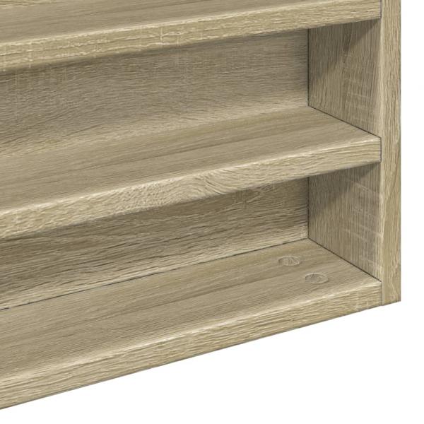 Vitrinenschrank Sonoma-Eiche 100x8,5x75 cm Holzwerkstoff