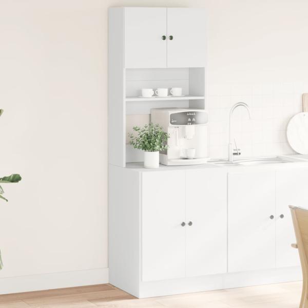 ARDEBO.de - Küchenschrank Weiß 60x50x180 cm Holzwerkstoff