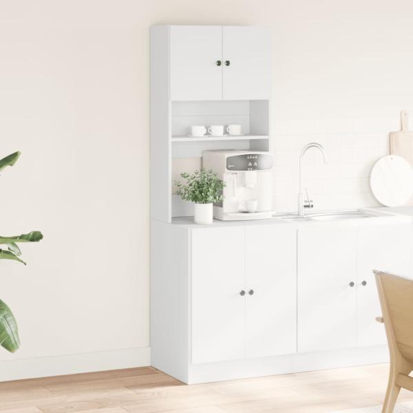 Küchenschrank Weiß 60x50x180 cm Holzwerkstoff