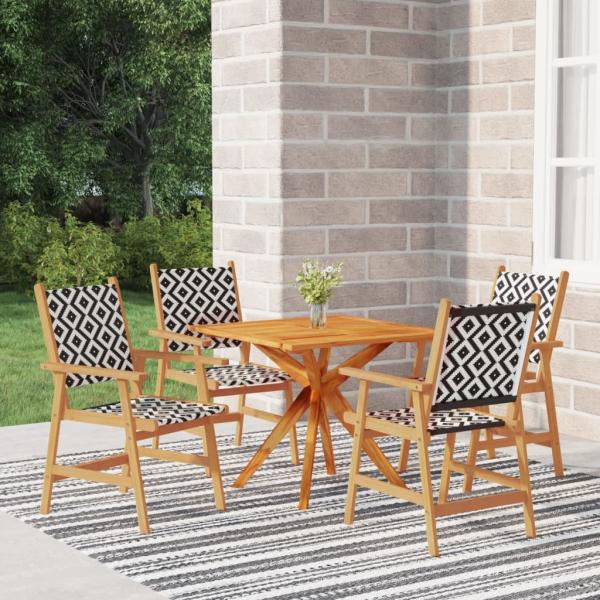 ARDEBO.de - 5-tlg. Garten-Essgruppe Massivholz Akazie