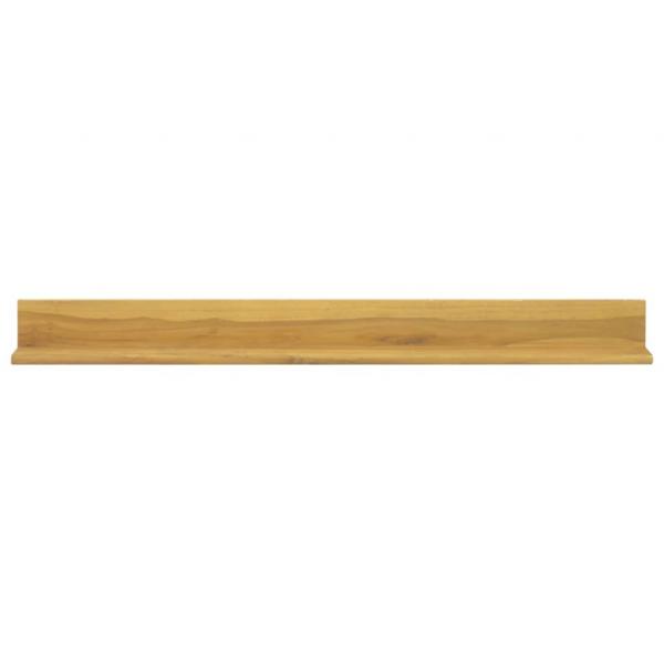 Wandregale 2 Stk. 110x10x10 cm Massivholz Teak