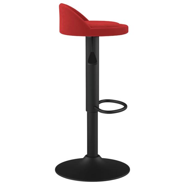 Barhocker 2 Stk. Weinrot Samt 