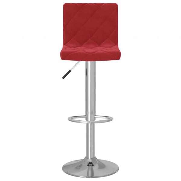 Barhocker 2 Stk. Weinrot Samt 