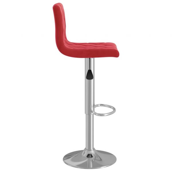 Barhocker 2 Stk. Weinrot Samt 