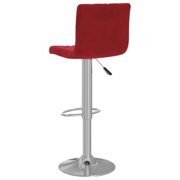 Barhocker 2 Stk. Weinrot Samt 