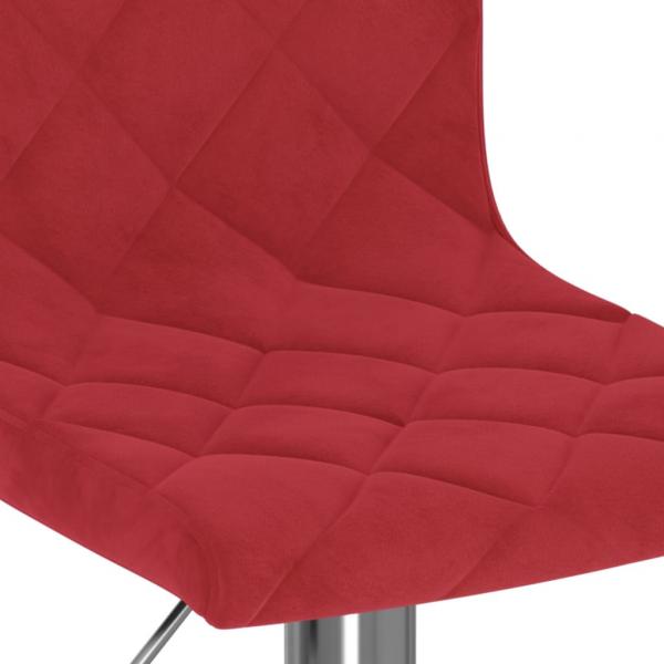 Barhocker 2 Stk. Weinrot Samt 