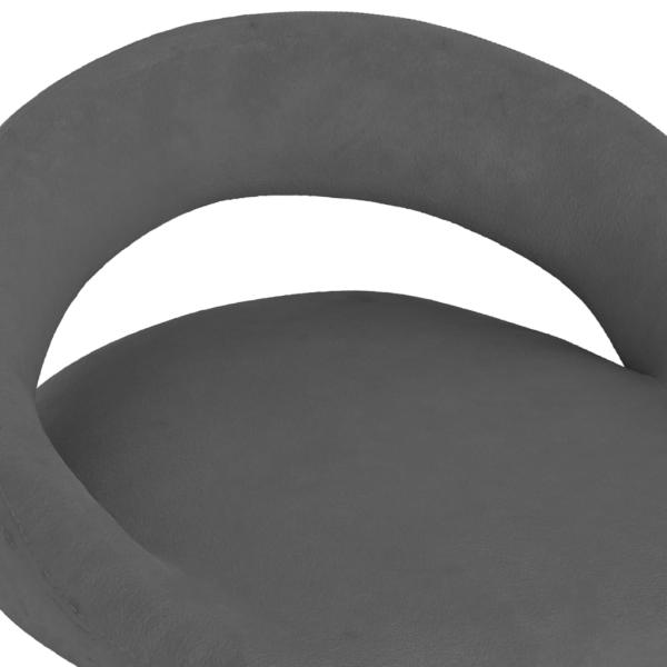 Barhocker 2 Stk. Dunkelgrau Samt 