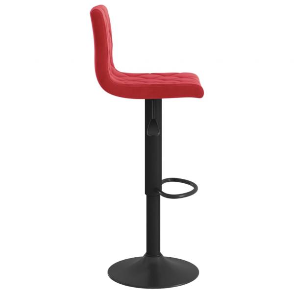 Barhocker 2 Stk. Weinrot Samt 