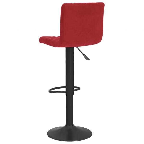 Barhocker 2 Stk. Weinrot Samt 