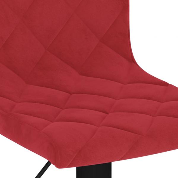 Barhocker 2 Stk. Weinrot Samt 