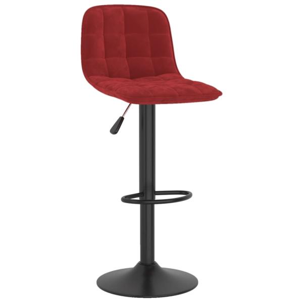 Barhocker 2 Stk. Weinrot Samt 