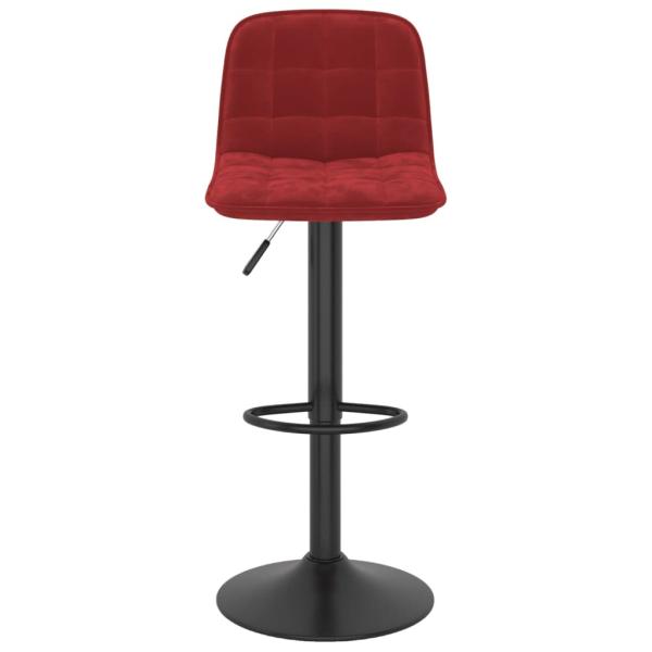 Barhocker 2 Stk. Weinrot Samt 