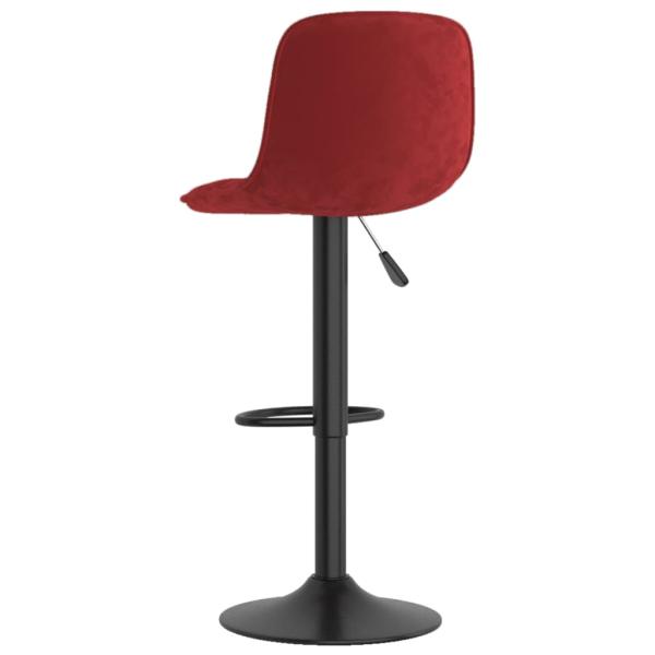 Barhocker 2 Stk. Weinrot Samt 