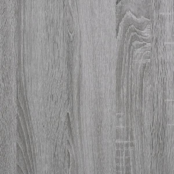 Beistelltisch mit Rollen Grau Sonoma 50x35x55,5cm Holzwerkstoff