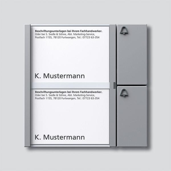 ARDEBO.de Siedle Vario BTM 650-02 SM Bus-Tasten-Modul, silber-metallic (200035735-00)