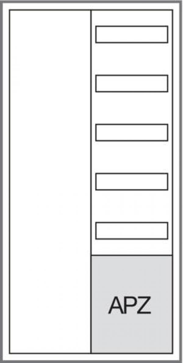 Hager ZB32APZ2 Systemschrank, univers Z, 1100x550x205mm, SKII, IP44, VF 5-reihig, APZ, 2-Feld
