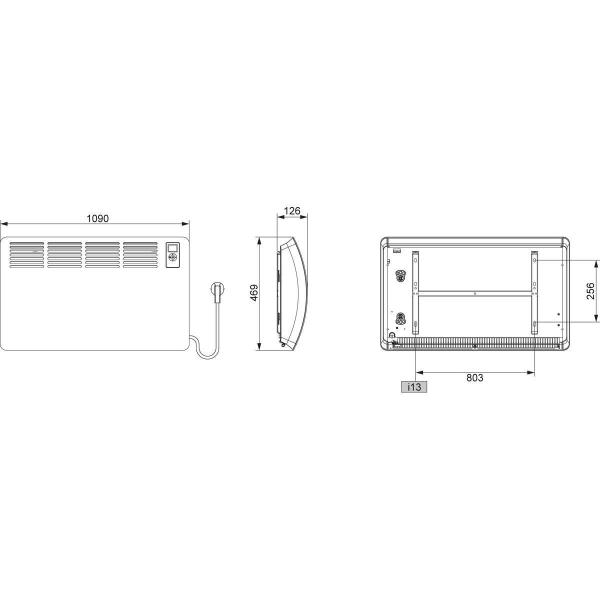 STIEBEL ELTRON CON 30 Premium Wandkonvektor, 3.00kW/230V, alpinweiß (237834)