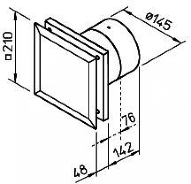 Helios M1/150 F MiniVent Minilüfter, Feuchtest (6043)