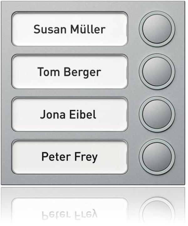 ARDEBO.de Ritto Portier Tastenmodul, 4 Wohneinheiten, silber (1875420)